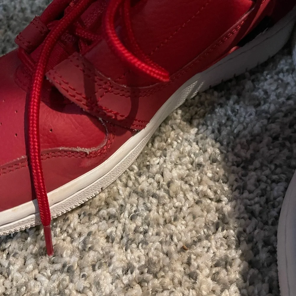 Nike Kids Red High-Top Sneakers Jordan - Picture 7 of 16